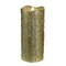 Melrose 7" Battery operated Gold Glittered Flameless LED Christmas Pillar Candle with Moving Flame